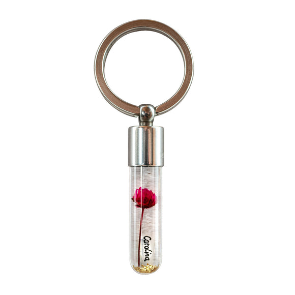 Schlüsselanhänger personalisiert, Reiskorn-Schlüsselanhänger, Edelstahl, Name oder Text