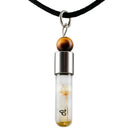 Sternzeichen Löwe, 23. Juli - 23. August, Halskette mit Glückstein Tigerauge und Sternzeichensymbol-1