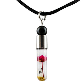 Sternzeichen Skorpion, 24. Oktober - 22. November, Halskette mit Glückstein Obsidian und Sternzeichensymbol