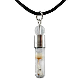 Sternzeichen Steinbock, 22.Dezember - 20. Januar, Halskette mit Glückstein Bergkristall und Sternzeichensymbol