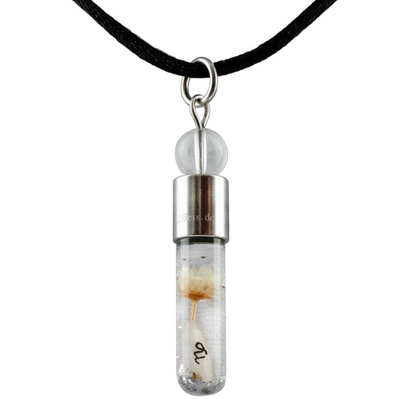 Sternzeichen Steinbock, 22.Dezember - 20. Januar, Halskette mit Glückstein Bergkristall und Sternzeichensymbol