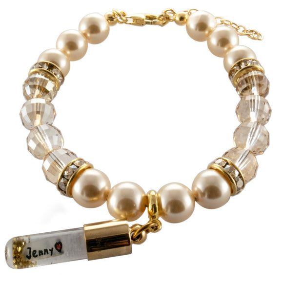 Swarovski Armband, Armband LIGHT GOLD aus original Swarovski® Kristallen mit Anhänger