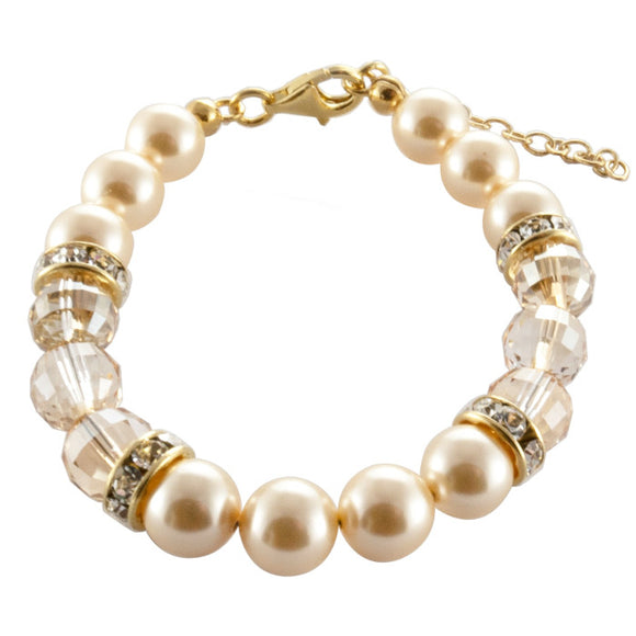Swarovski Armband, LIGHT GOLD aus original Swarovski® Kristallen